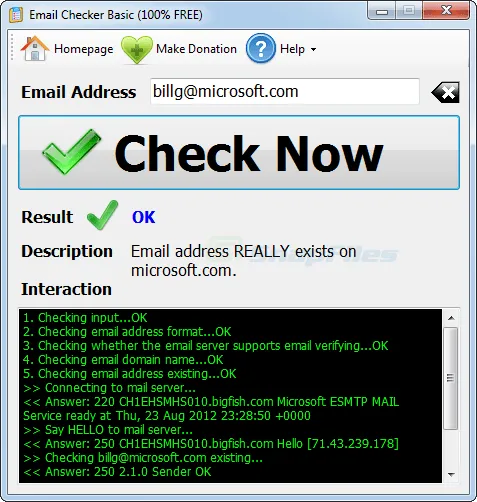 Email Checker Basic Скріншот 1