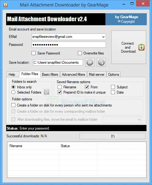 Mail Attachment Downloader Скріншот 1