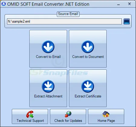 OmidSoft Email Converter Скріншот 1