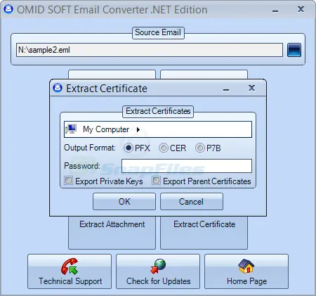 OmidSoft Email Converter Скріншот 2