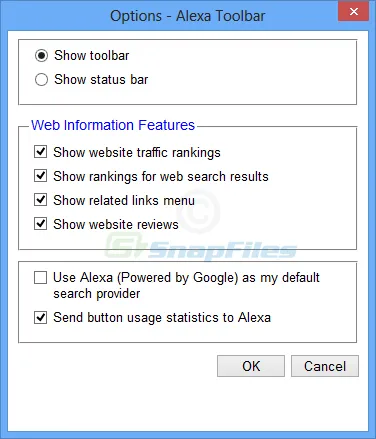 Alexa Toolbar for Firefox Скріншот 2