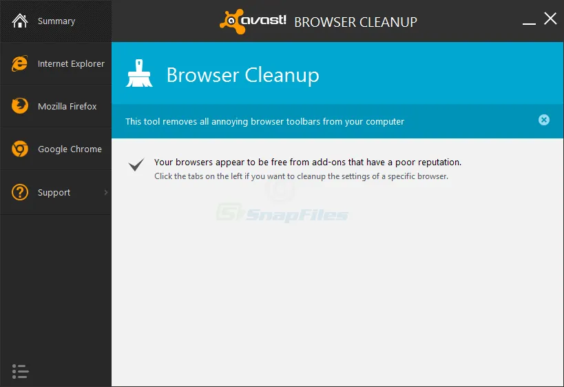 Avast Browser Cleanup Tool Скріншот 1