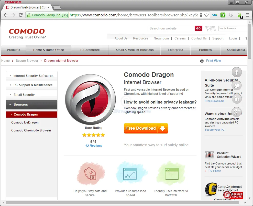 Comodo Dragon Скріншот 1