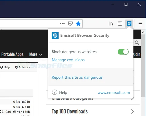 Emsisoft Browser Security for Firefox Скріншот 1