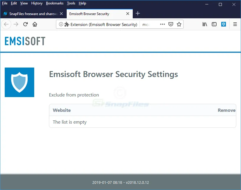 Emsisoft Browser Security for Firefox Скріншот 2