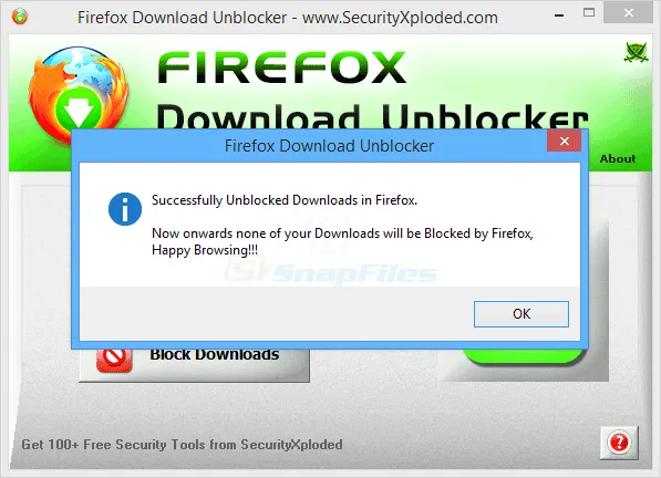 Firefox Download Unblocker Скріншот 2