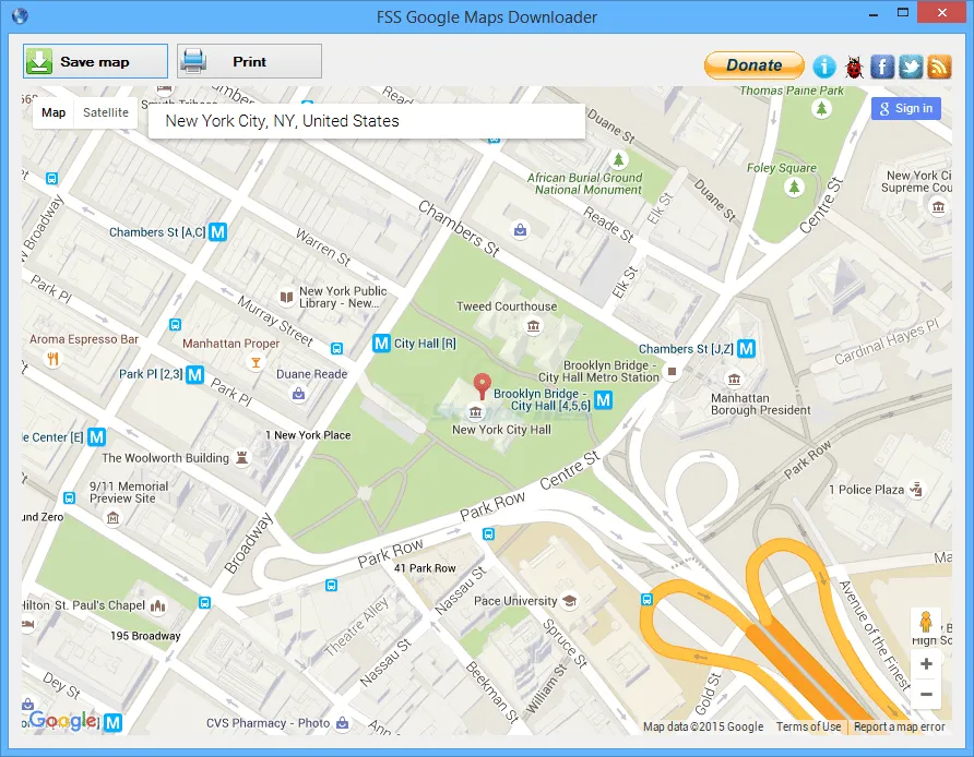 FSS Google Maps Downloader Скріншот 1