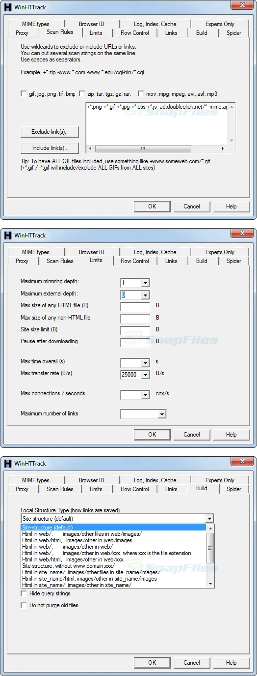 HTTrack Скріншот 2