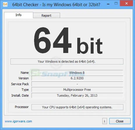 64bit Checker Скріншот 1