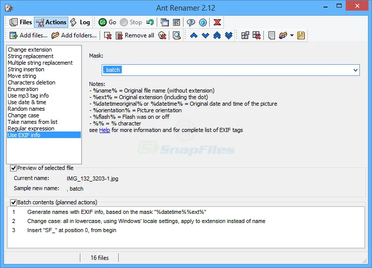 Ant Renamer Скріншот 2