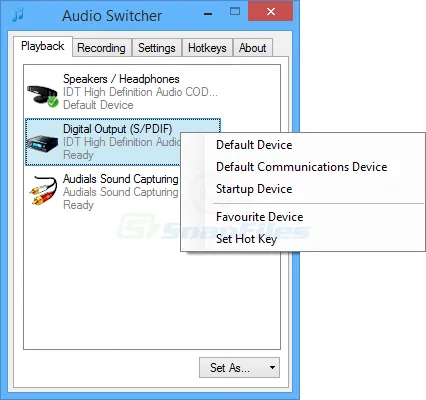 Audio Switcher Скріншот 1