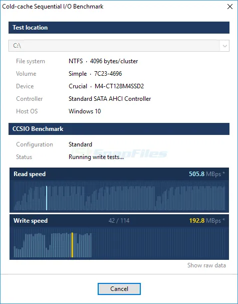 CCSIO Benchmark Скріншот 1