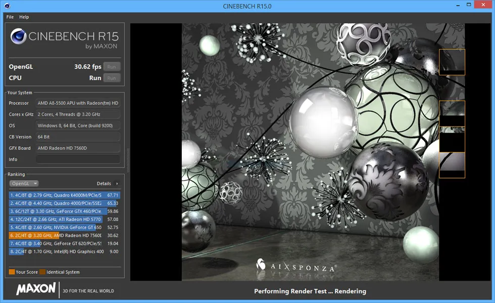 MAXON CINEBENCH Скріншот 2