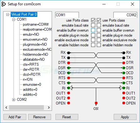 Null-modem Emulator (com0com) Скріншот 1