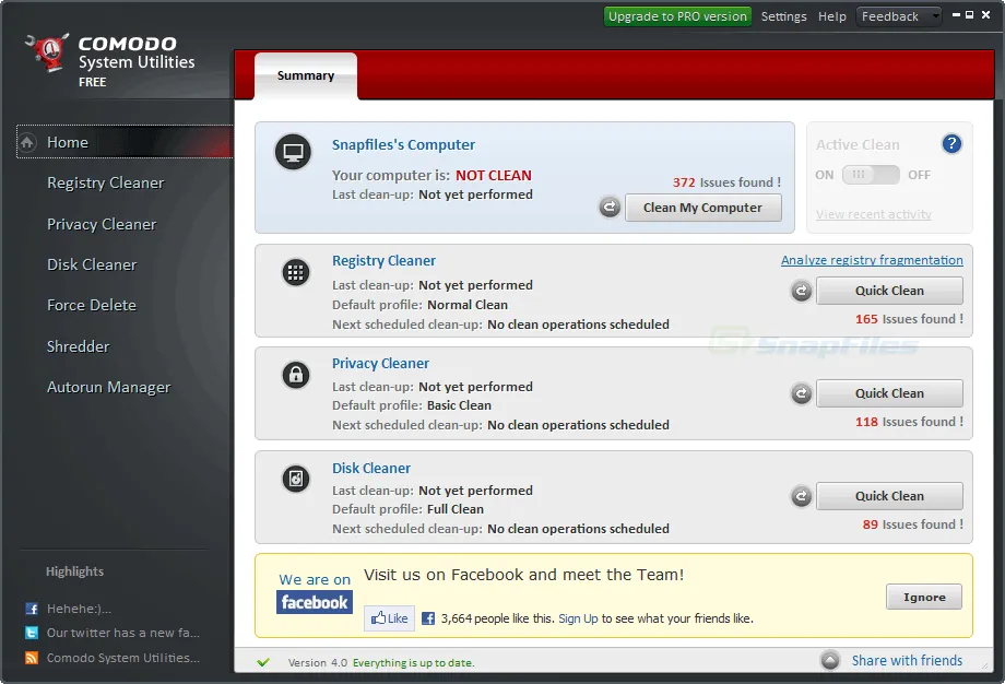 Comodo System Utilities Скріншот 1