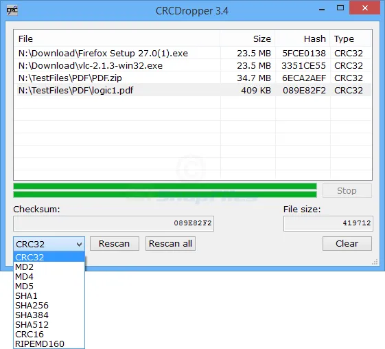 CRCDropper Скріншот 1