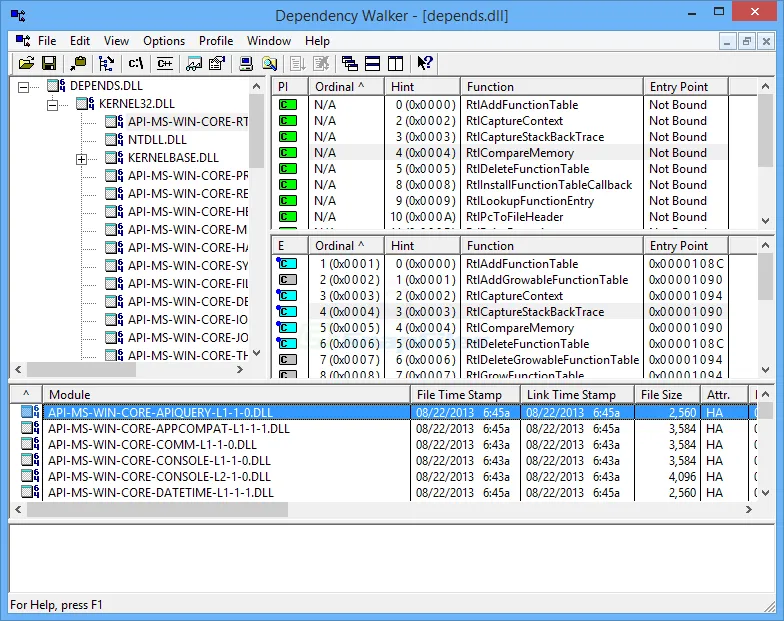 Dependency Walker Скріншот 1