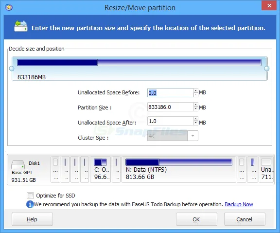 EaseUS Partition Master Скріншот 2