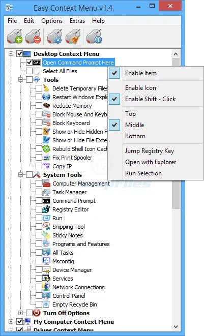 Easy Context Menu Скріншот 1