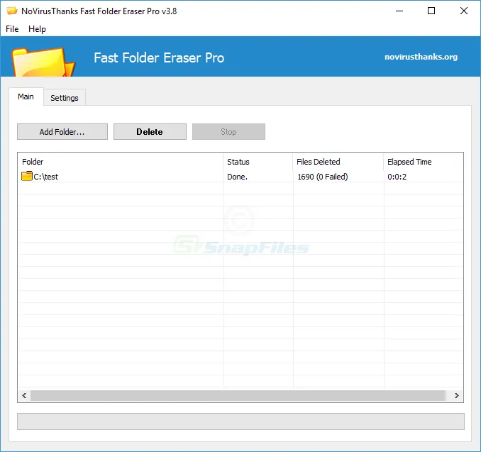 Fast Folder Eraser Pro Скріншот 1