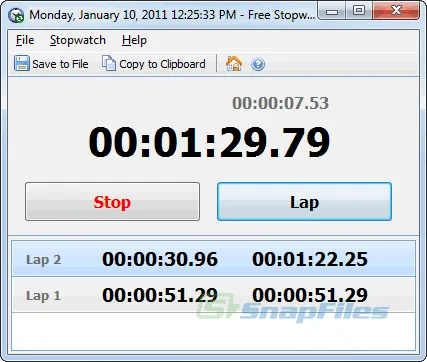 Free Stopwatch Скріншот 1