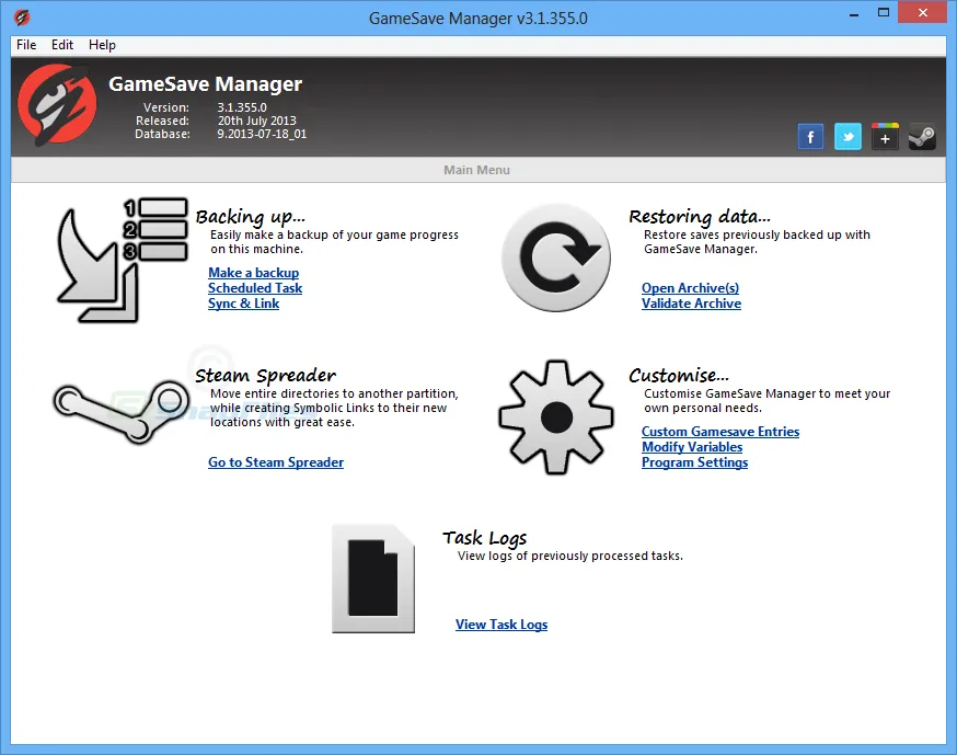 GameSave Manager Скріншот 1