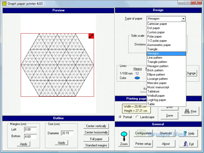 Graph Paper Printer Скріншот 2