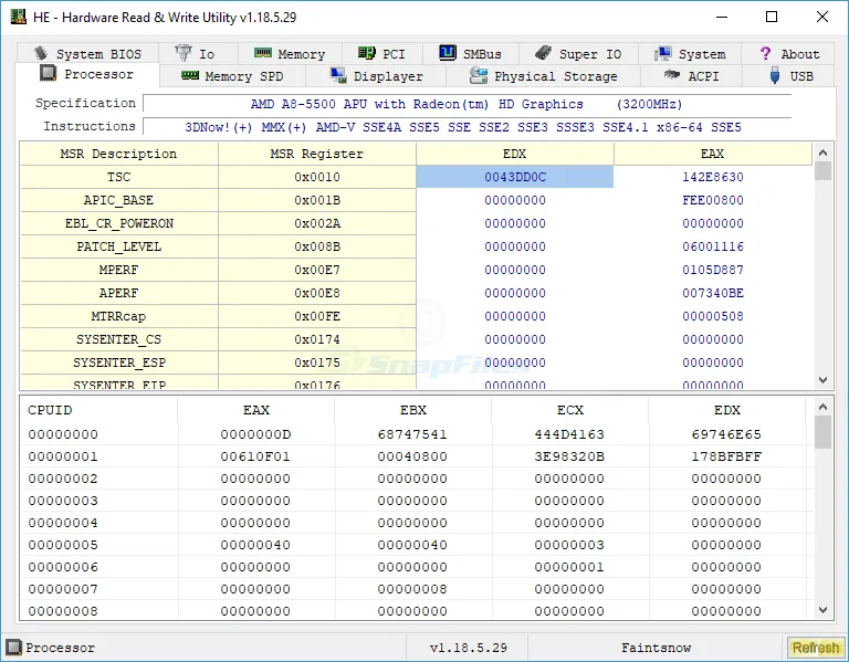 HE - Hardware Read and Write Utility Скріншот 1