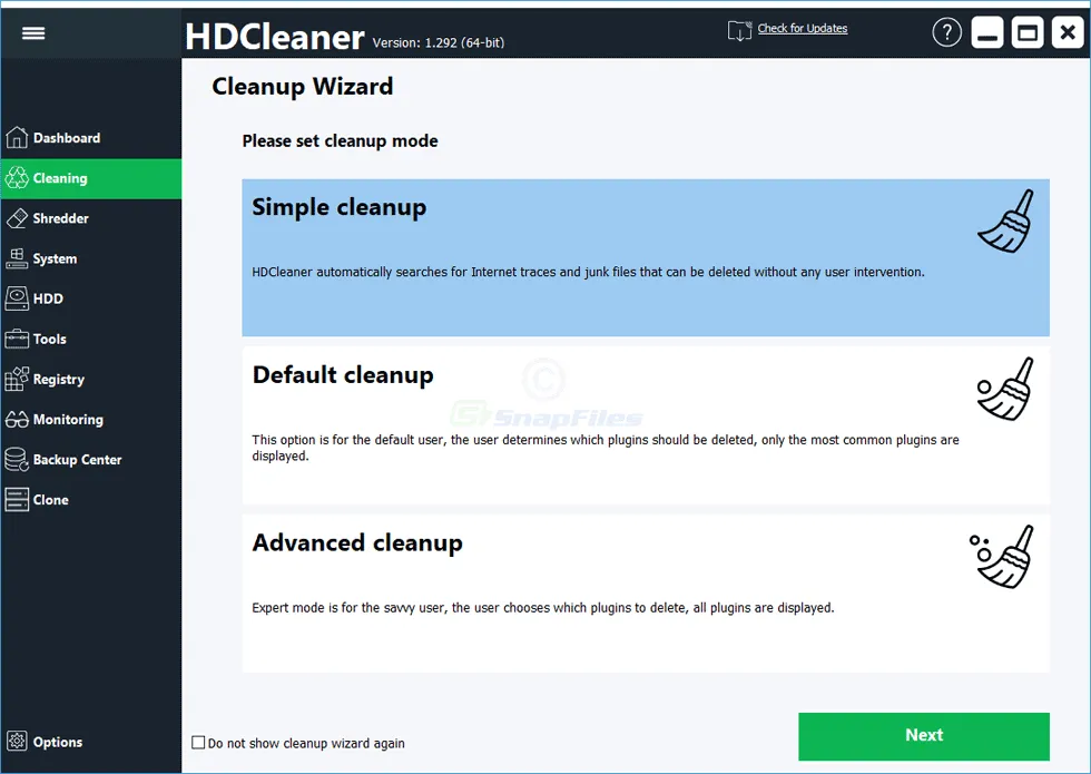 HDCleaner Скріншот 2