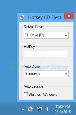 Hotkey CD Eject Скріншот 1