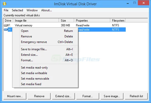 ImDisk Virtual Disk Driver Скріншот 1