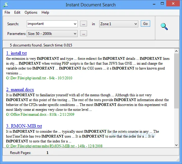 Instant Document Search Скріншот 1