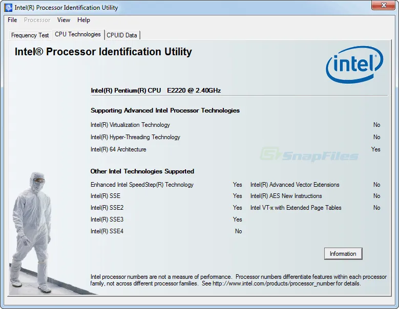 Intel Processor Identification Utility Скріншот 2