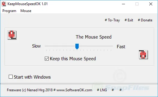 KeepMouseSpeedOK Скріншот 1