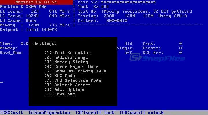 Memtest86 Скріншот 1