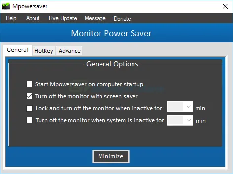 MpowerSaver Скріншот 1