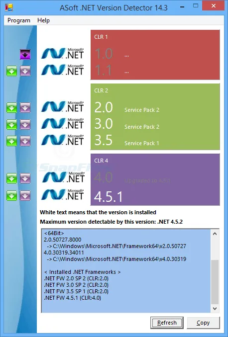 .NET Version Detector Скріншот 1