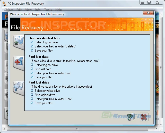 PC Inspector File Recovery Скріншот 2