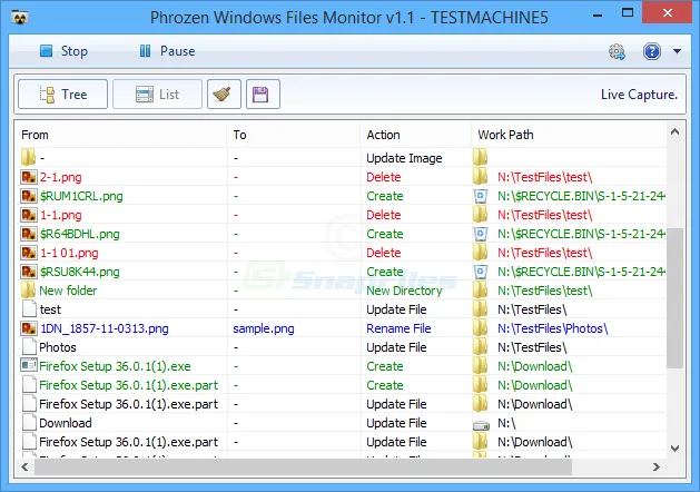 Phrozen Windows File Monitor Скріншот 2