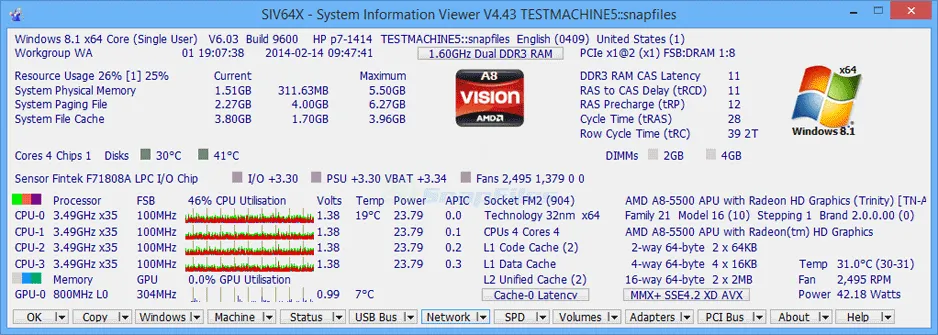 SIV System Information Viewer Скріншот 1