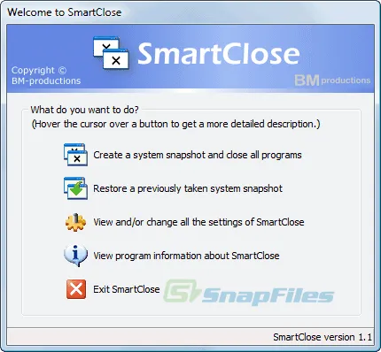 SmartClose Скріншот 1