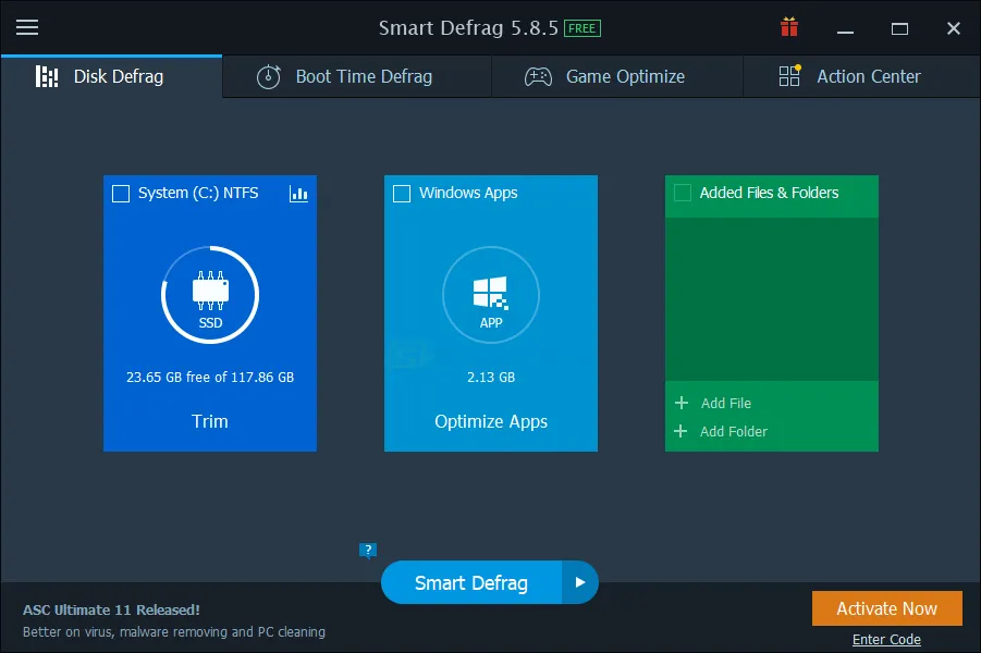 IObit Smart Defrag Скріншот 1