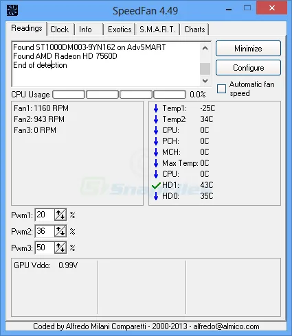 SpeedFan Скріншот 1