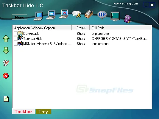 Eusing Taskbar Hide Скріншот 1