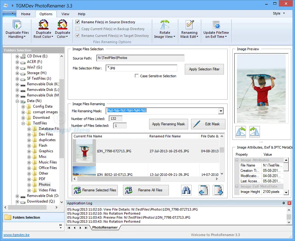 TGMDev PhotoRenamer Скріншот 1