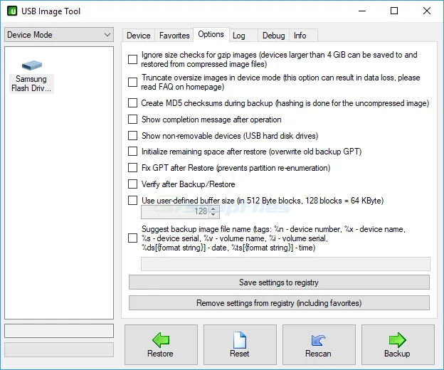 USB Image Tool Скріншот 2