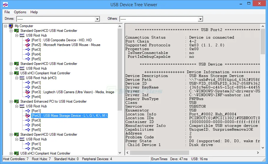 USB Device Tree Viewer Скріншот 1