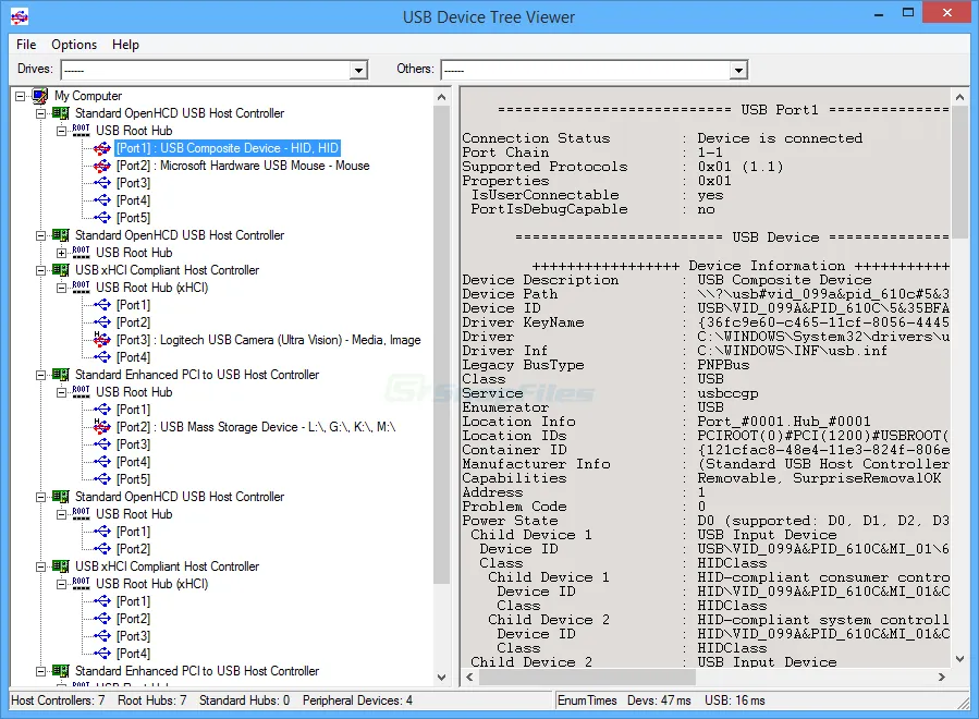 USB Device Tree Viewer Скріншот 2