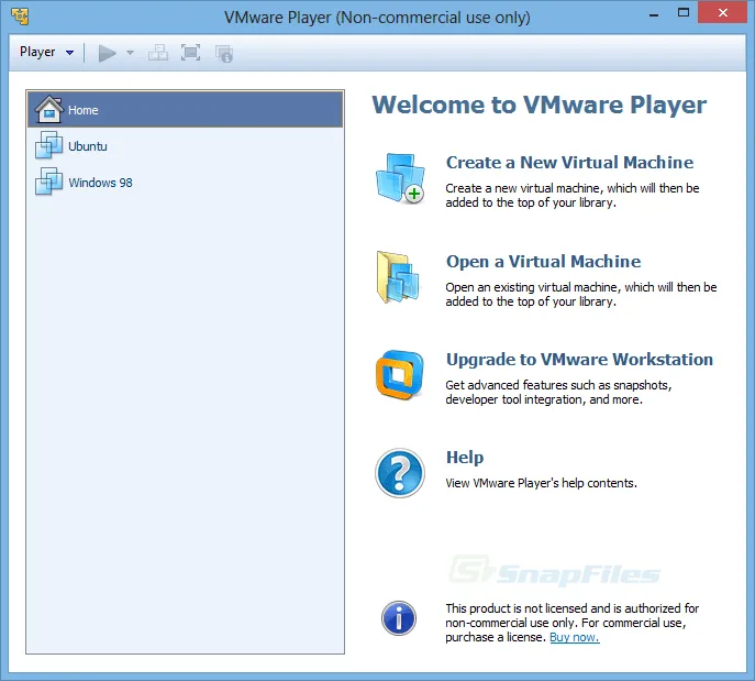 VMware Player Скріншот 1