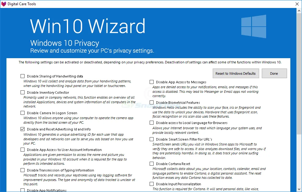 Win10 Wizard Скріншот 2